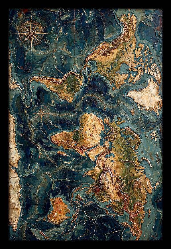 Vintage Map Inspired Texture