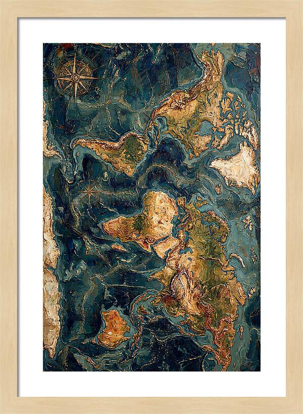 Vintage Map Inspired Texture