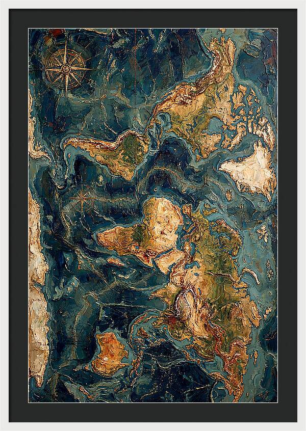 Vintage Map Inspired Texture