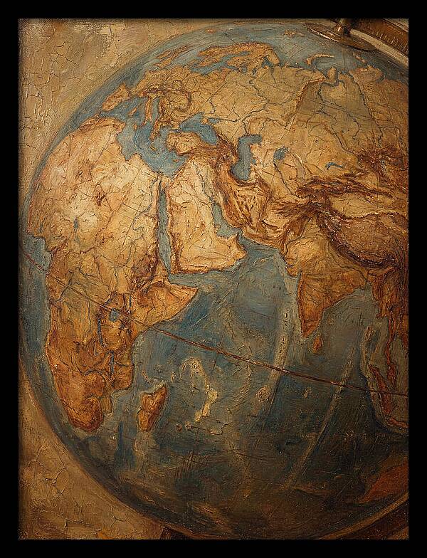 Vintage Mediterranean Globe
