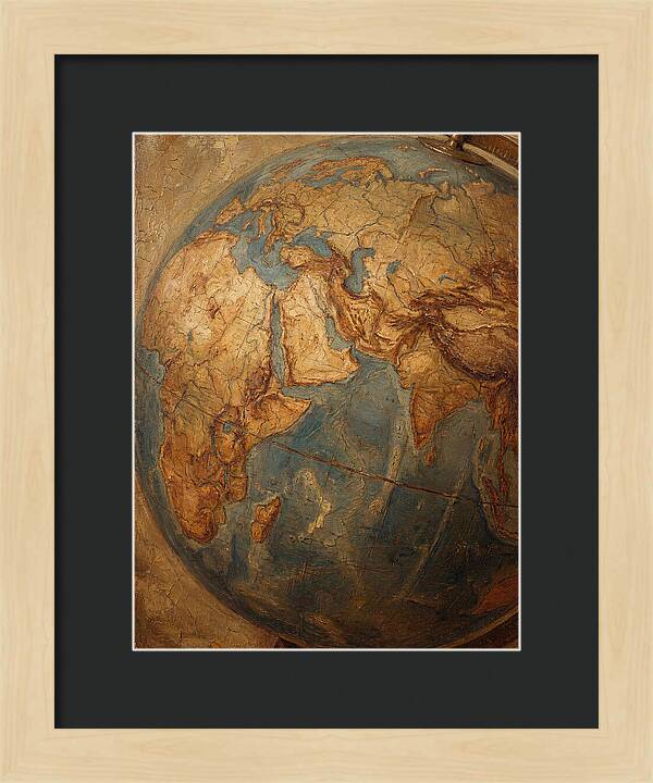 Vintage Mediterranean Globe