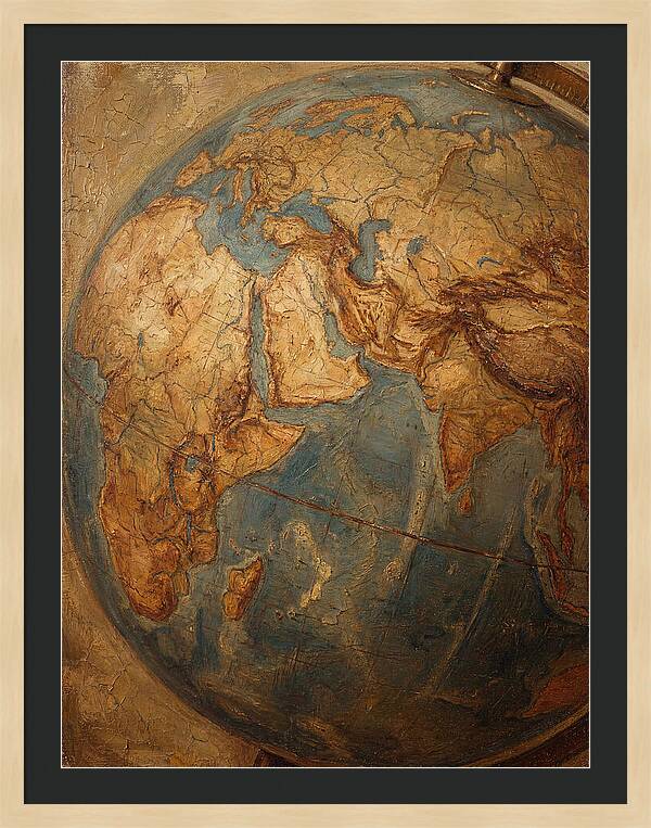Vintage Mediterranean Globe
