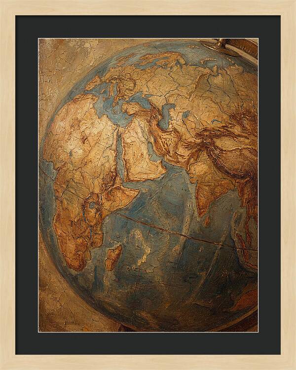 Vintage Mediterranean Globe