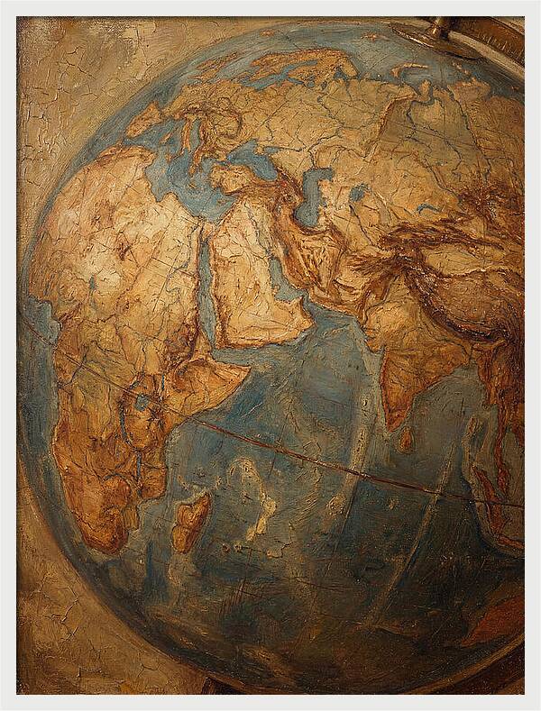 Vintage Mediterranean Globe