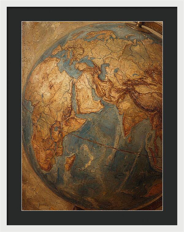 Vintage Mediterranean Globe