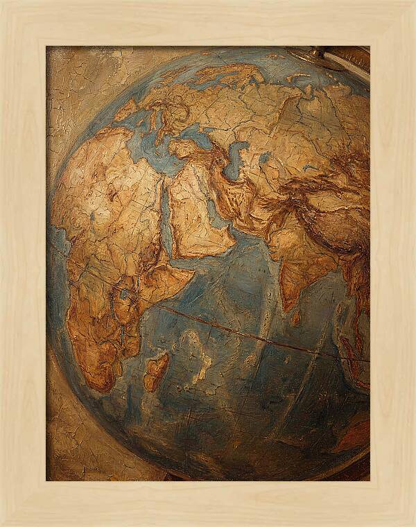 Vintage Mediterranean Globe