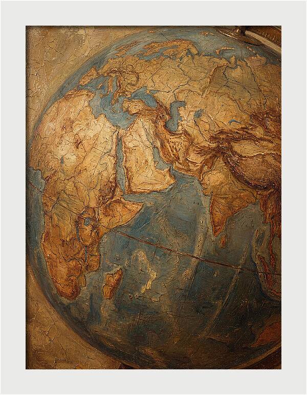 Vintage Mediterranean Globe
