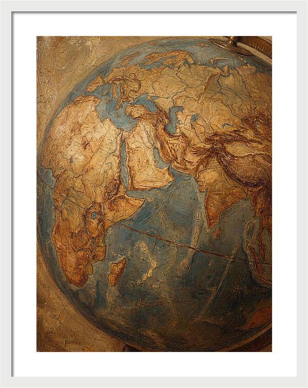 Vintage Mediterranean Globe