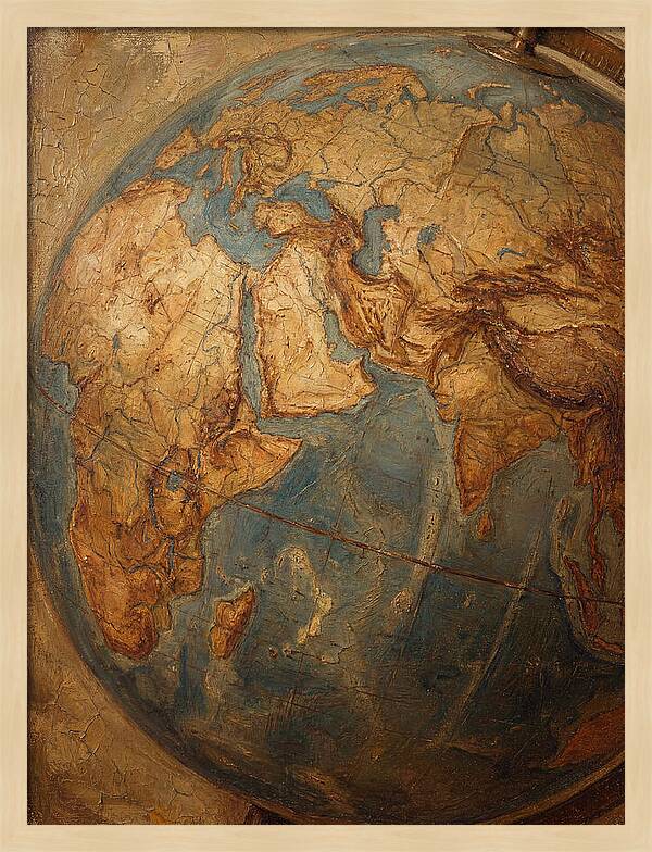 Vintage Mediterranean Globe