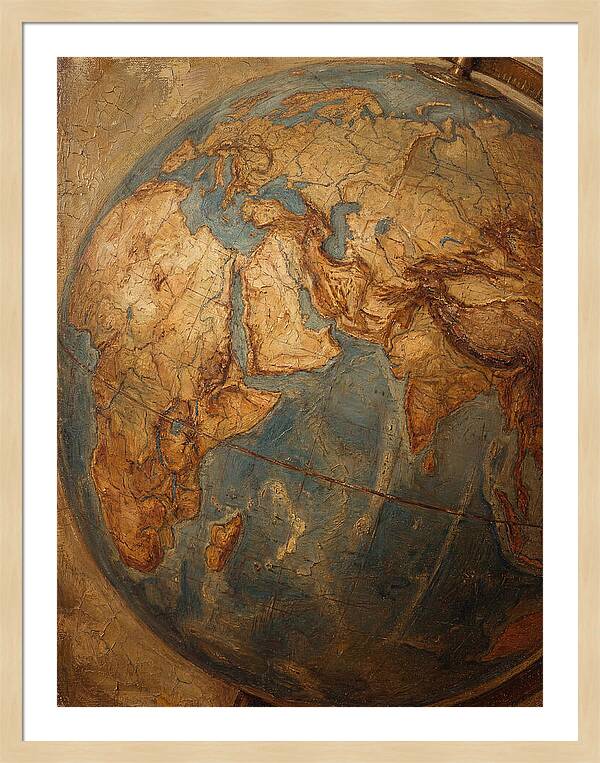 Vintage Mediterranean Globe