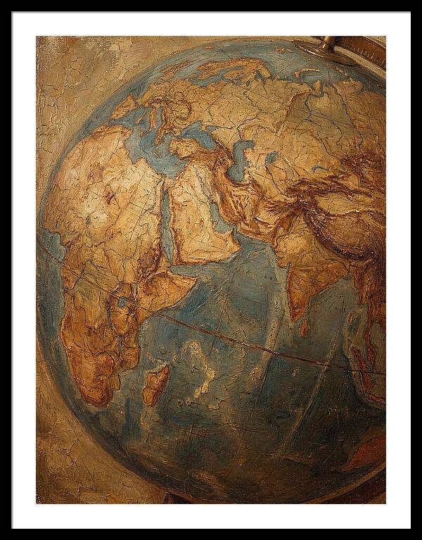 Vintage Mediterranean Globe