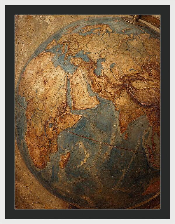 Vintage Mediterranean Globe