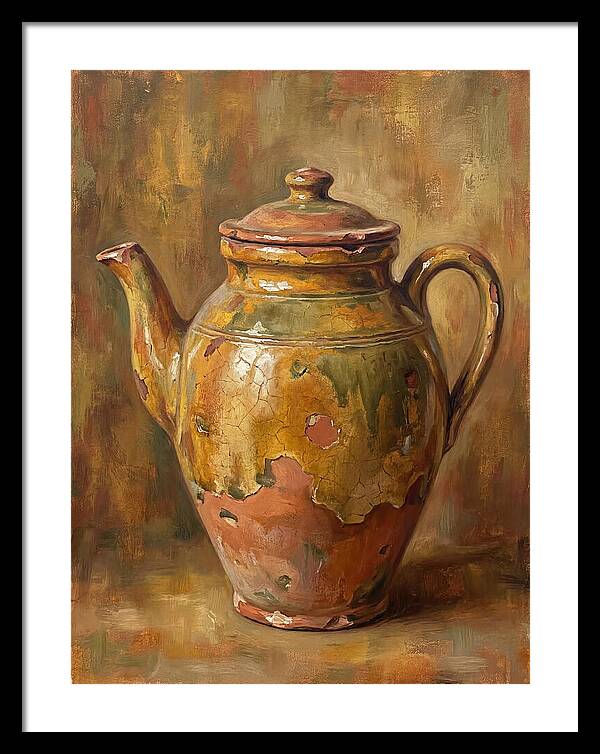 Vintage Mediterranean Teapot
