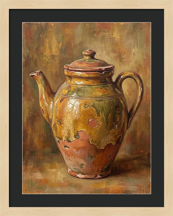 Vintage Mediterranean Teapot