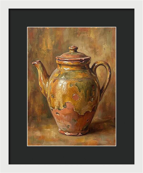Vintage Mediterranean Teapot