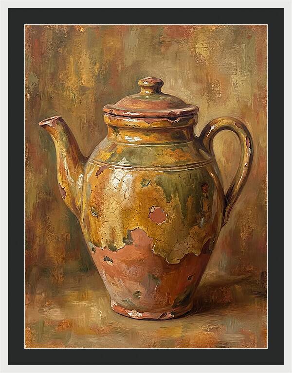 Vintage Mediterranean Teapot