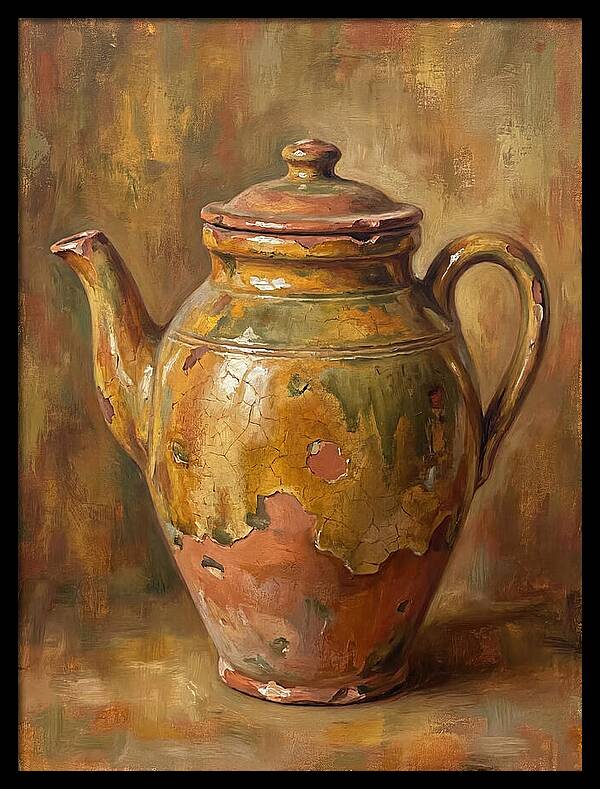 Vintage Mediterranean Teapot