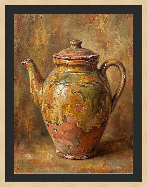 Vintage Mediterranean Teapot