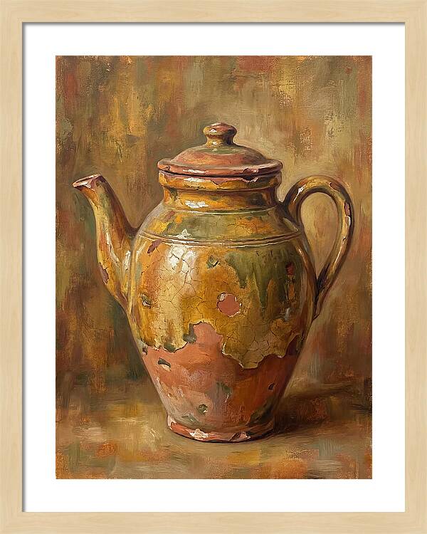 Vintage Mediterranean Teapot