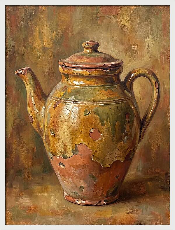 Vintage Mediterranean Teapot