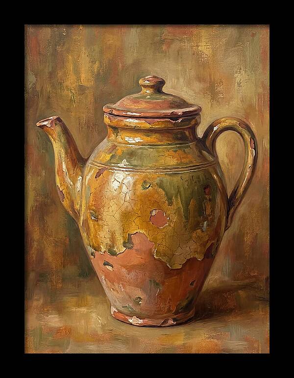 Vintage Mediterranean Teapot