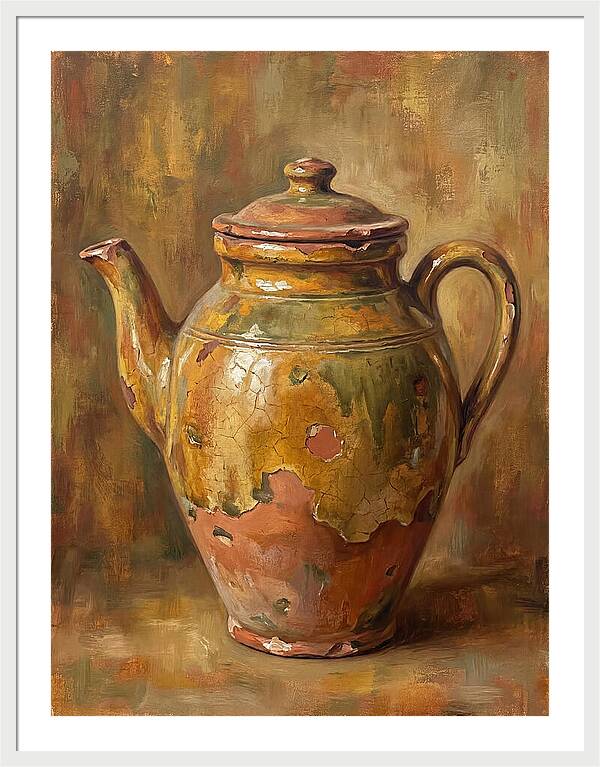 Vintage Mediterranean Teapot