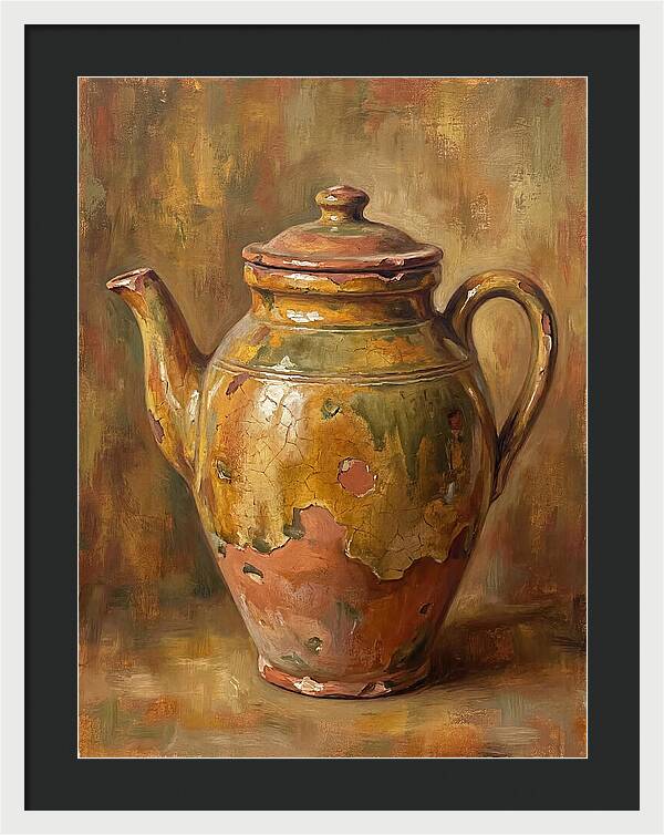 Vintage Mediterranean Teapot
