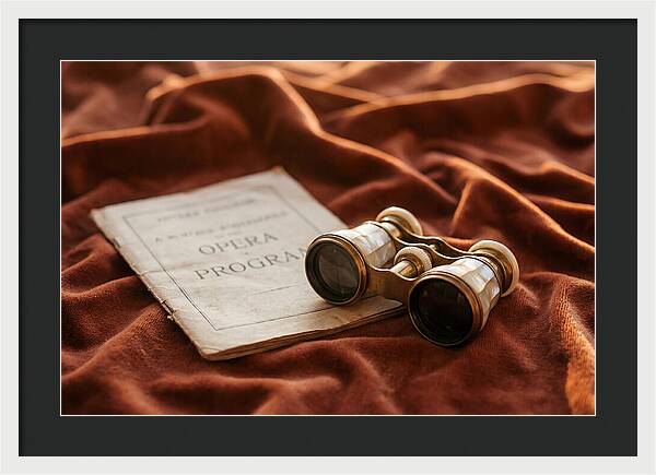 Vintage Opera Glasses On Velvet