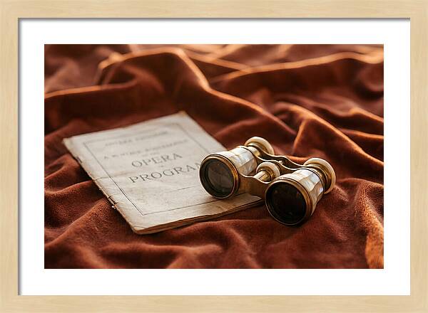 Vintage Opera Glasses On Velvet