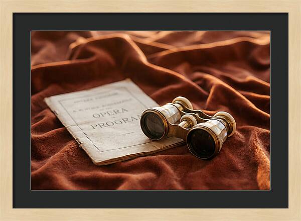 Vintage Opera Glasses On Velvet