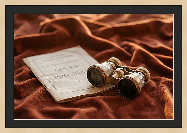 Vintage Opera Glasses On Velvet