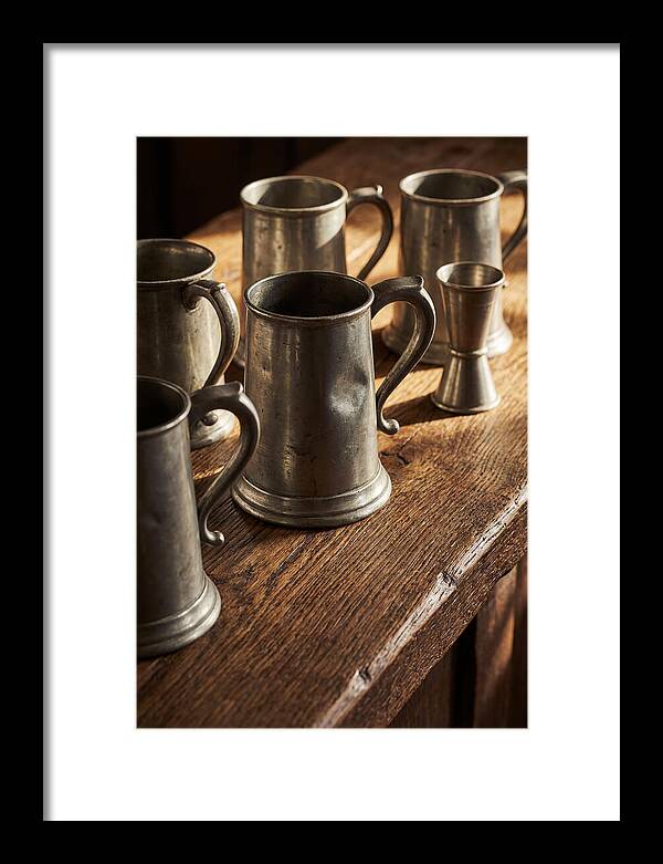 Vintage Pewter Tankards And Measures
