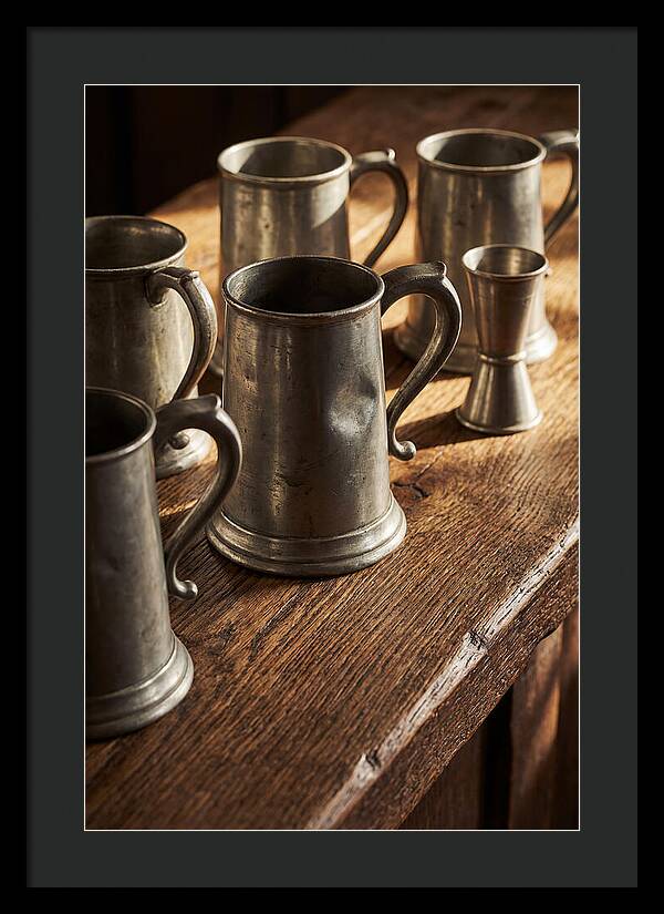 Vintage Pewter Tankards And Measures