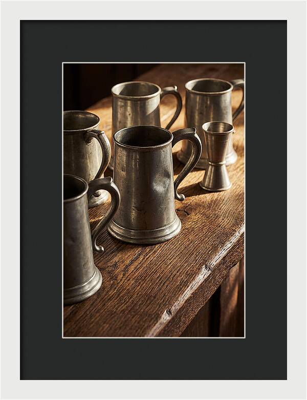 Vintage Pewter Tankards And Measures