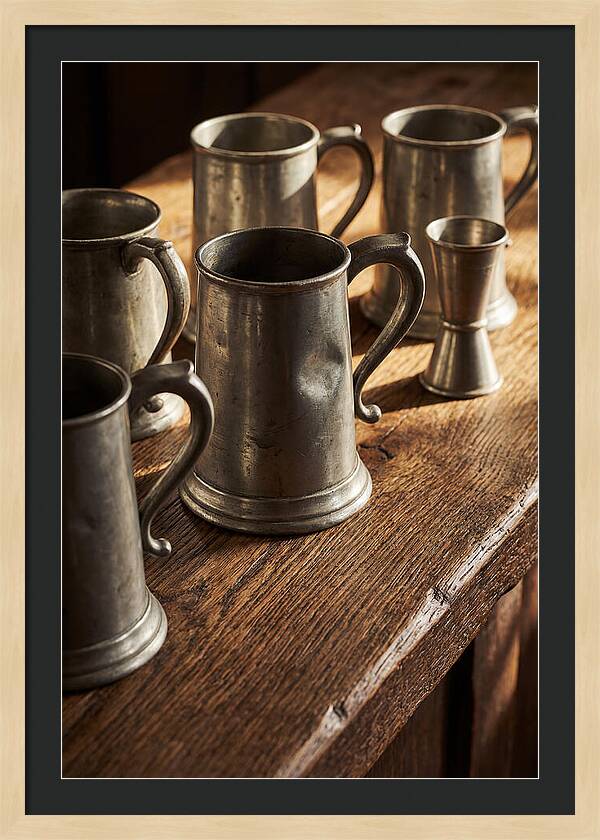 Vintage Pewter Tankards And Measures