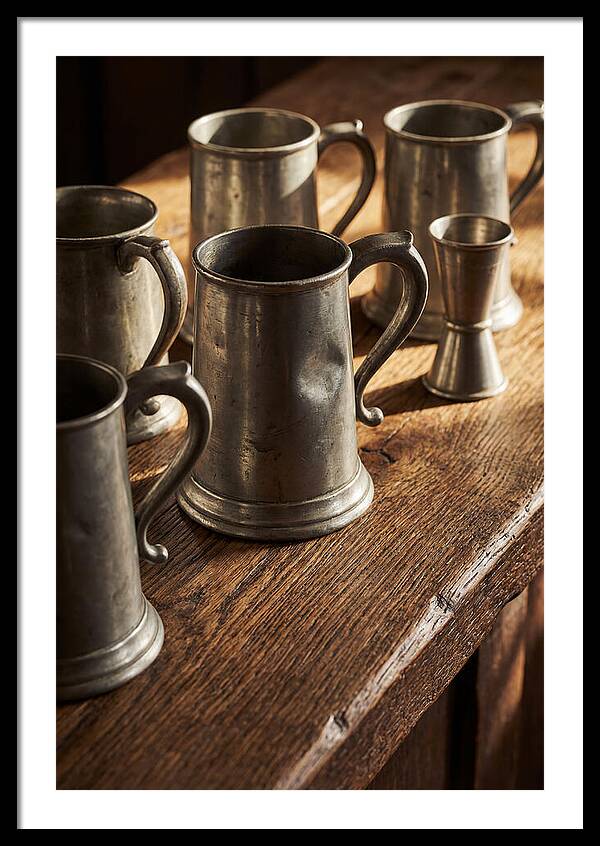 Vintage Pewter Tankards And Measures