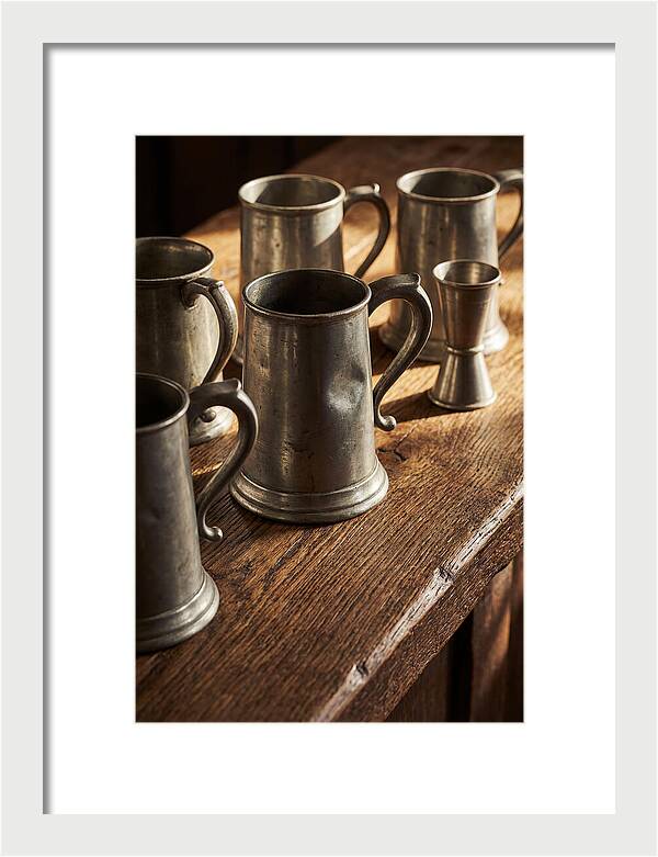 Vintage Pewter Tankards And Measures