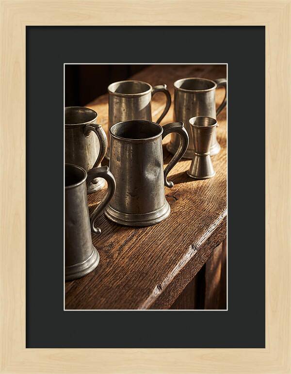 Vintage Pewter Tankards And Measures