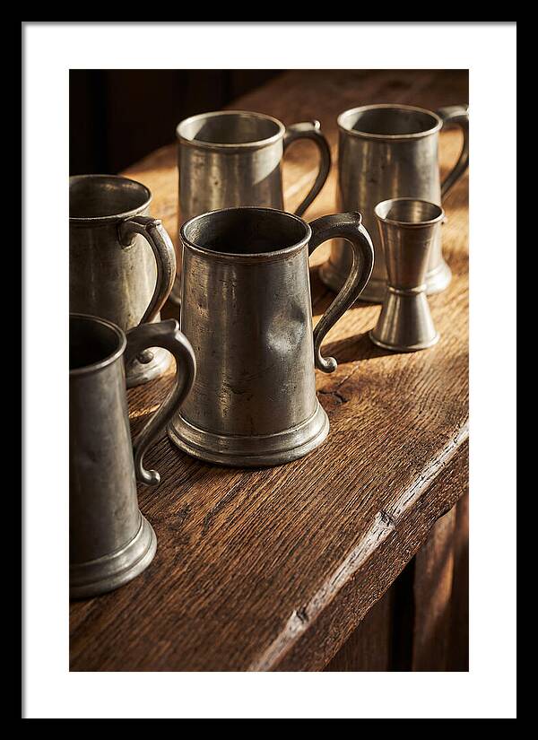 Vintage Pewter Tankards And Measures