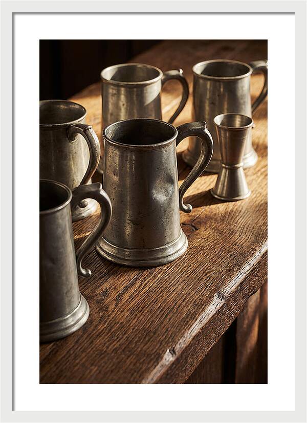 Vintage Pewter Tankards And Measures
