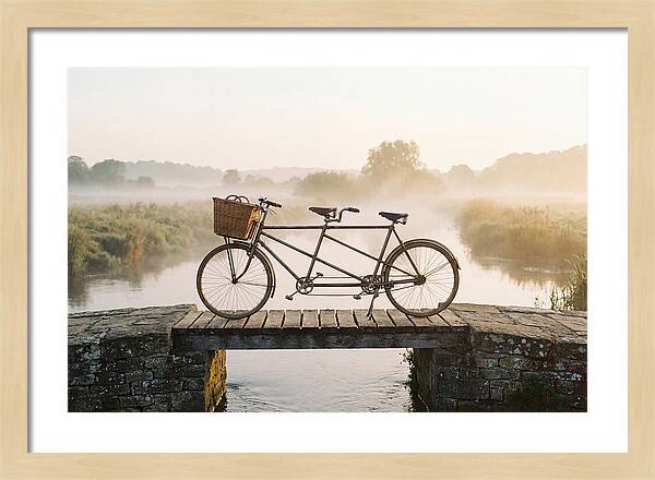 Vintage Tandem Bicycle By The River