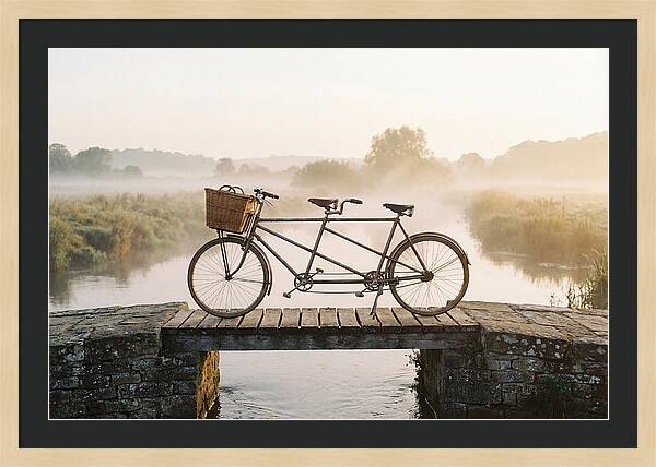Vintage Tandem Bicycle By The River