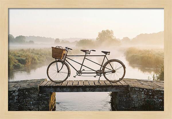 Vintage Tandem Bicycle By The River