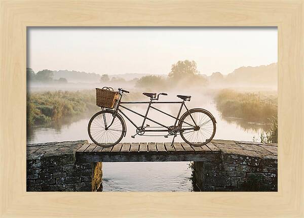 Vintage Tandem Bicycle By The River