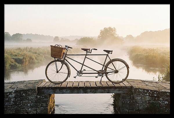 Vintage Tandem Bicycle By The River