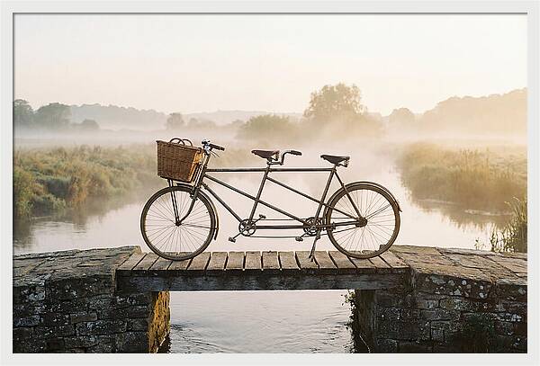 Vintage Tandem Bicycle By The River