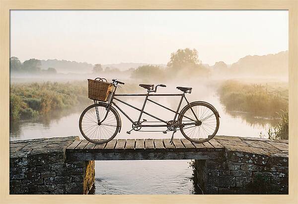 Vintage Tandem Bicycle By The River