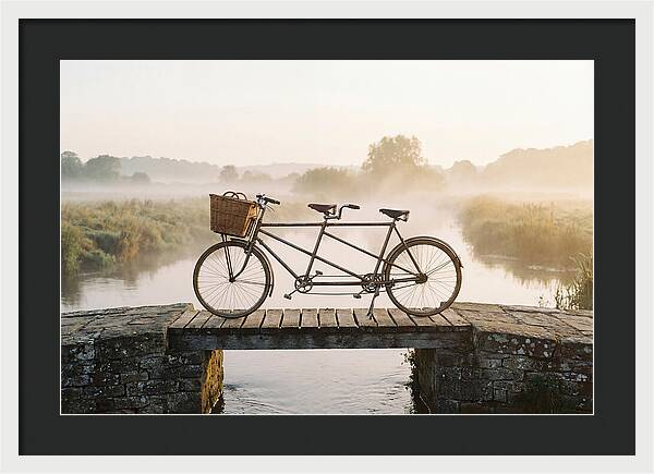 Vintage Tandem Bicycle By The River