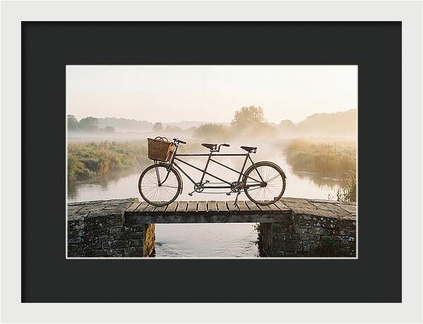 Vintage Tandem Bicycle By The River