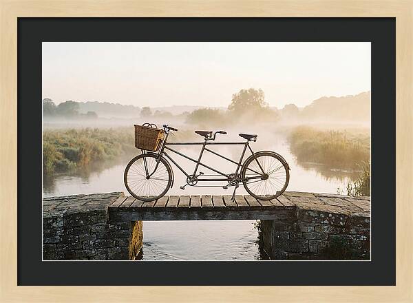 Vintage Tandem Bicycle By The River